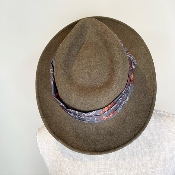 VTG The Natural by Bollman Wool Hat Bohemian Ribbon Detail Large - Picture 2 of 8